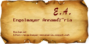 Engelmayer Annamária névjegykártya